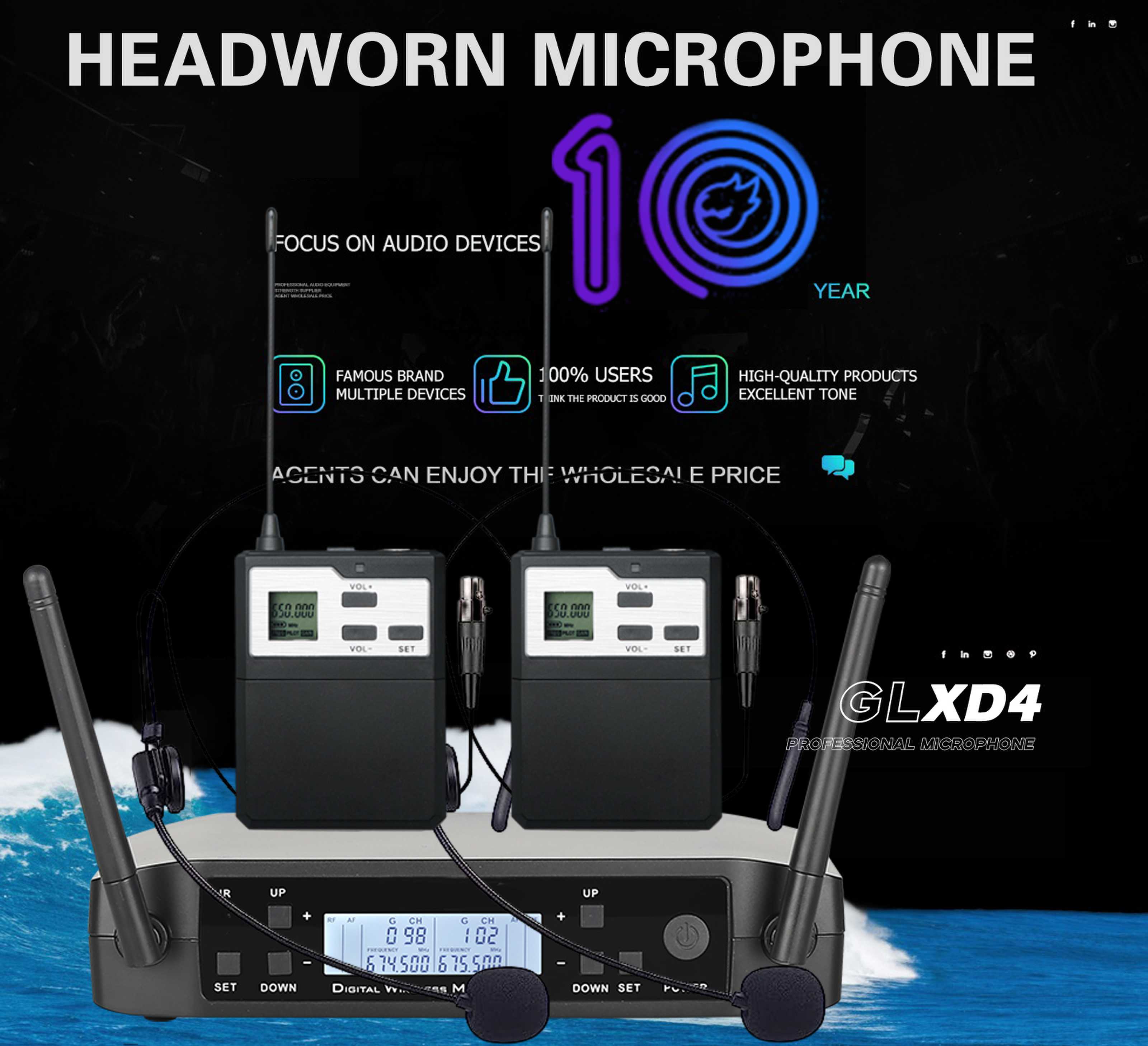 Draadloze UHF-headsetmicrofoon - Shure Mic Sm58 recensie en prijs